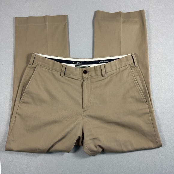 Eddie Bauer Other - Eddie Bauer Mens Pants Classic Fit 36x30 Khaki Cotton Wrinkle Resistant Chino